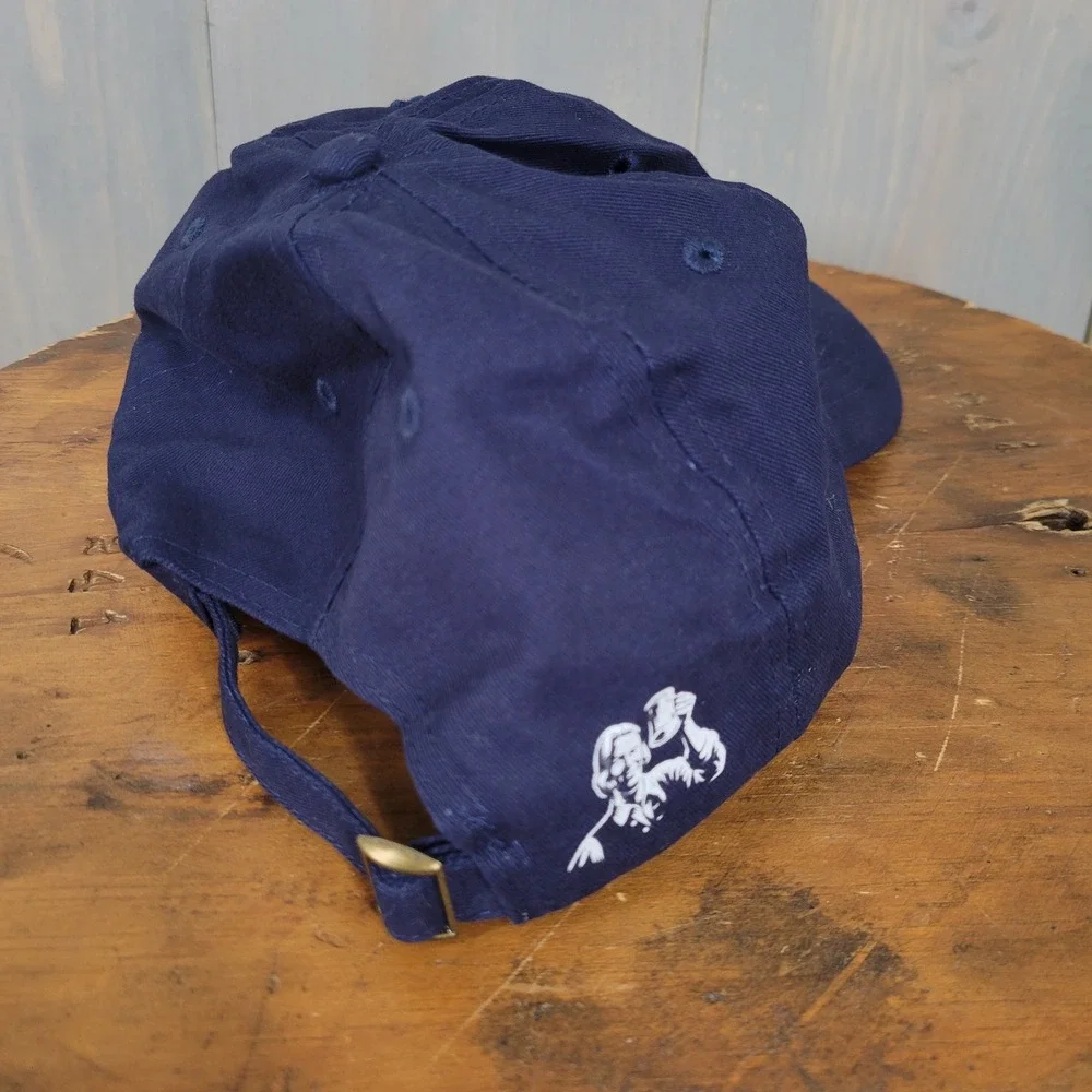 Samuel Adams Baseball Cap Mens OS Navy Blue Adjustable Logo Patch Dad Hat